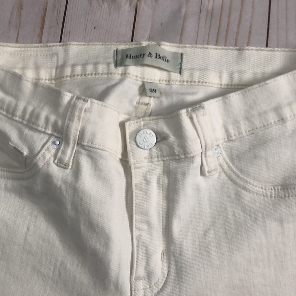 Henry & Belle white cropped cuff jeans size 29 - Picture 2 of 12